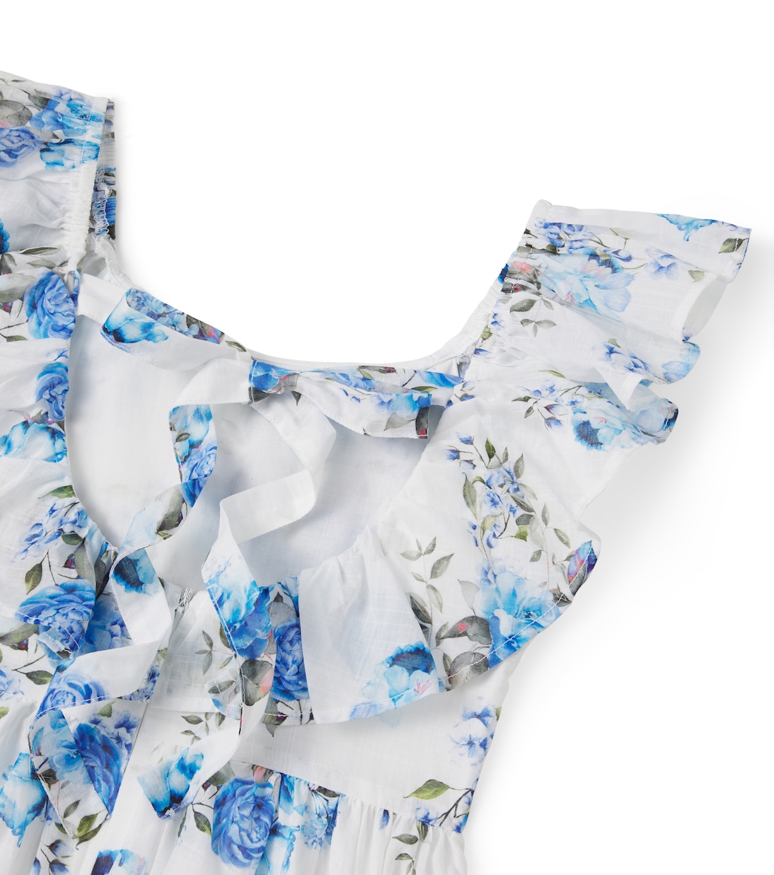 Ruffled floral cotton voile dress | Petite Amalie  