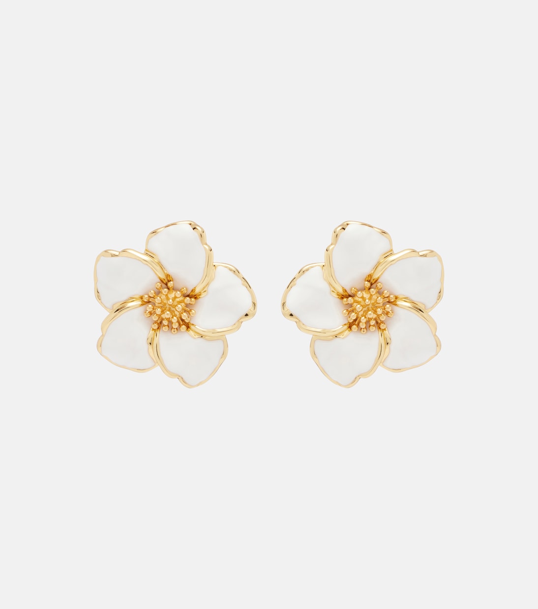Floral enamel clip-on earrings | Dolce&Gabbana