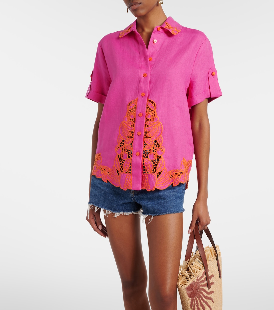 Broderie anglaise linen shirt | Farm Rio