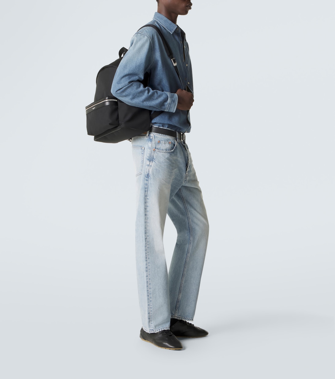 Zaino City in canvas con pelle | Saint Laurent