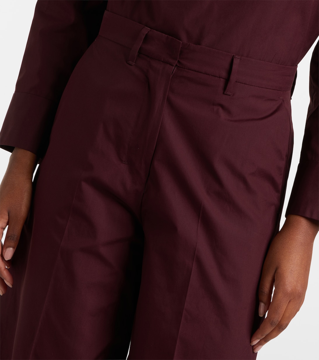 Cropped cotton poplin wide-leg pants | 'S Max Mara