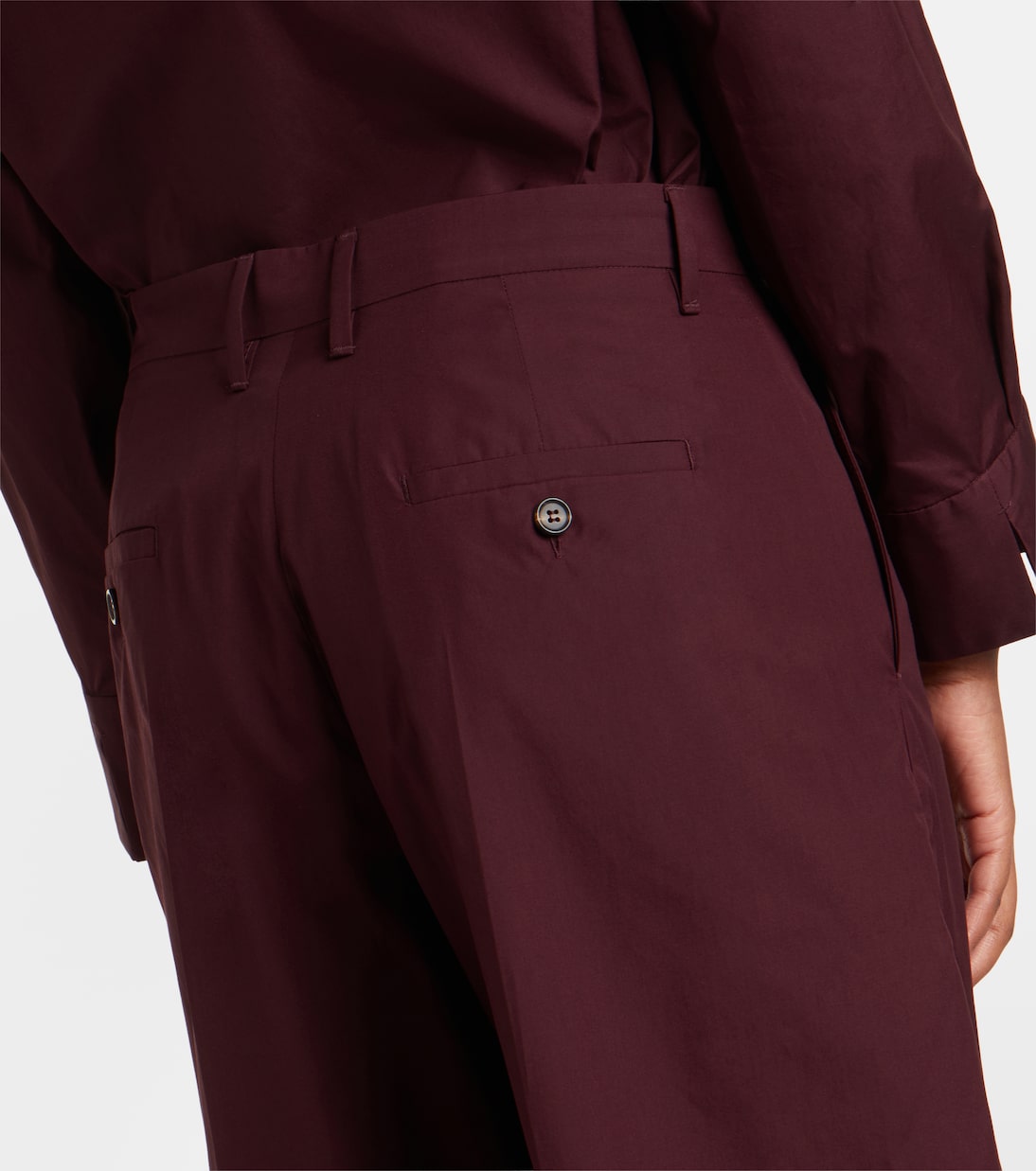 Cropped cotton poplin wide-leg pants | 'S Max Mara