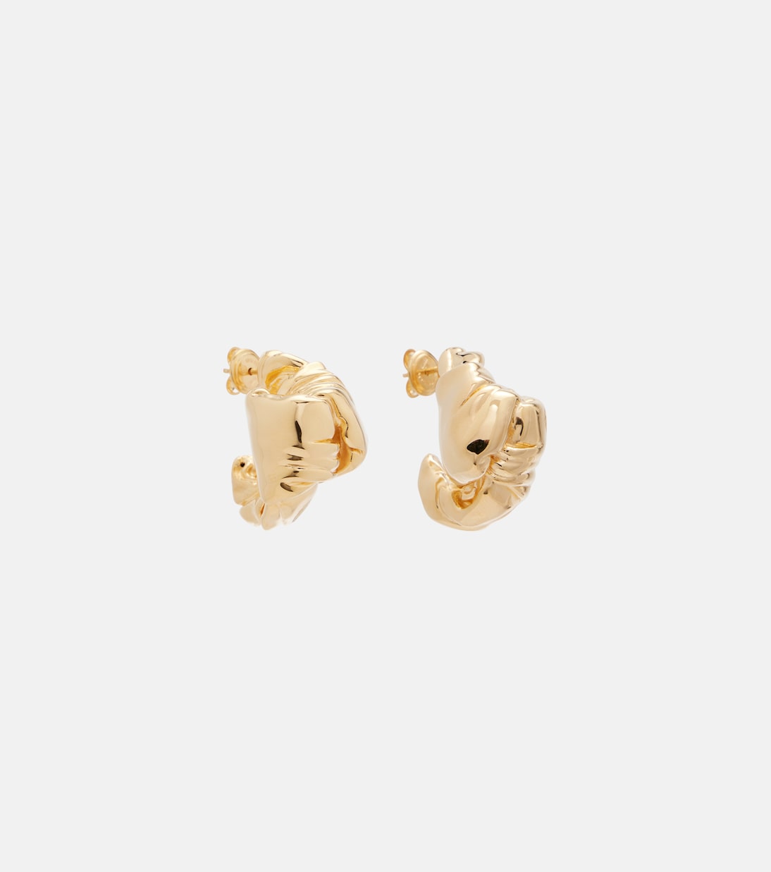 18kt gold-plated sterling silver earrings  | Bottega Veneta