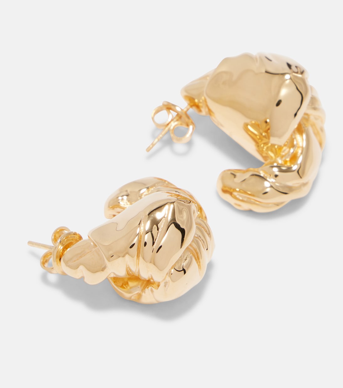 18kt gold-plated sterling silver earrings  | Bottega Veneta