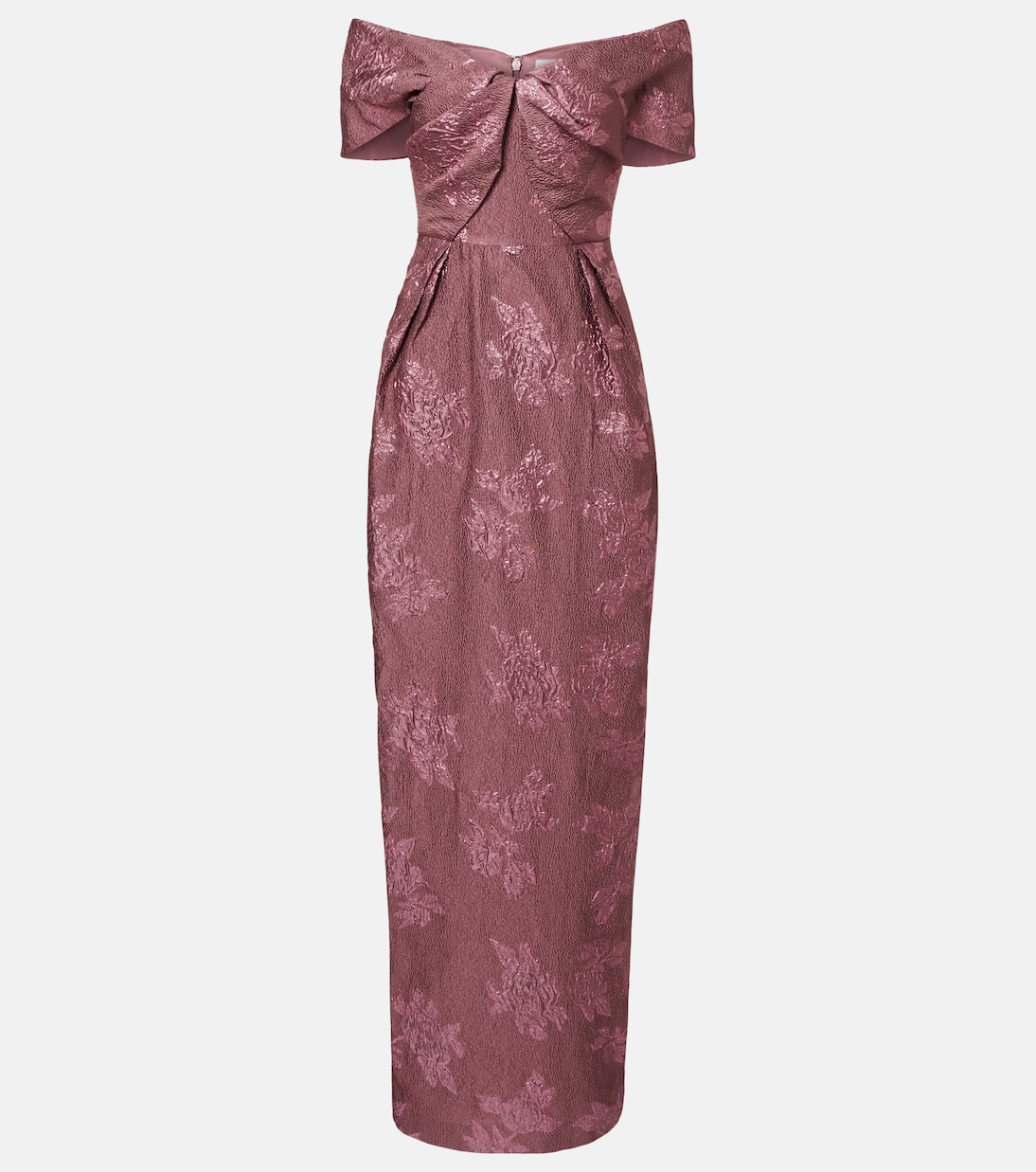 Levinia off-shoulder brocade gown | Rebecca Vallance
