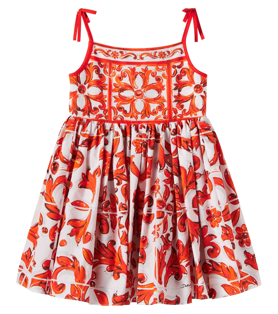 Printed cotton dress | Dolce&Gabbana Kids