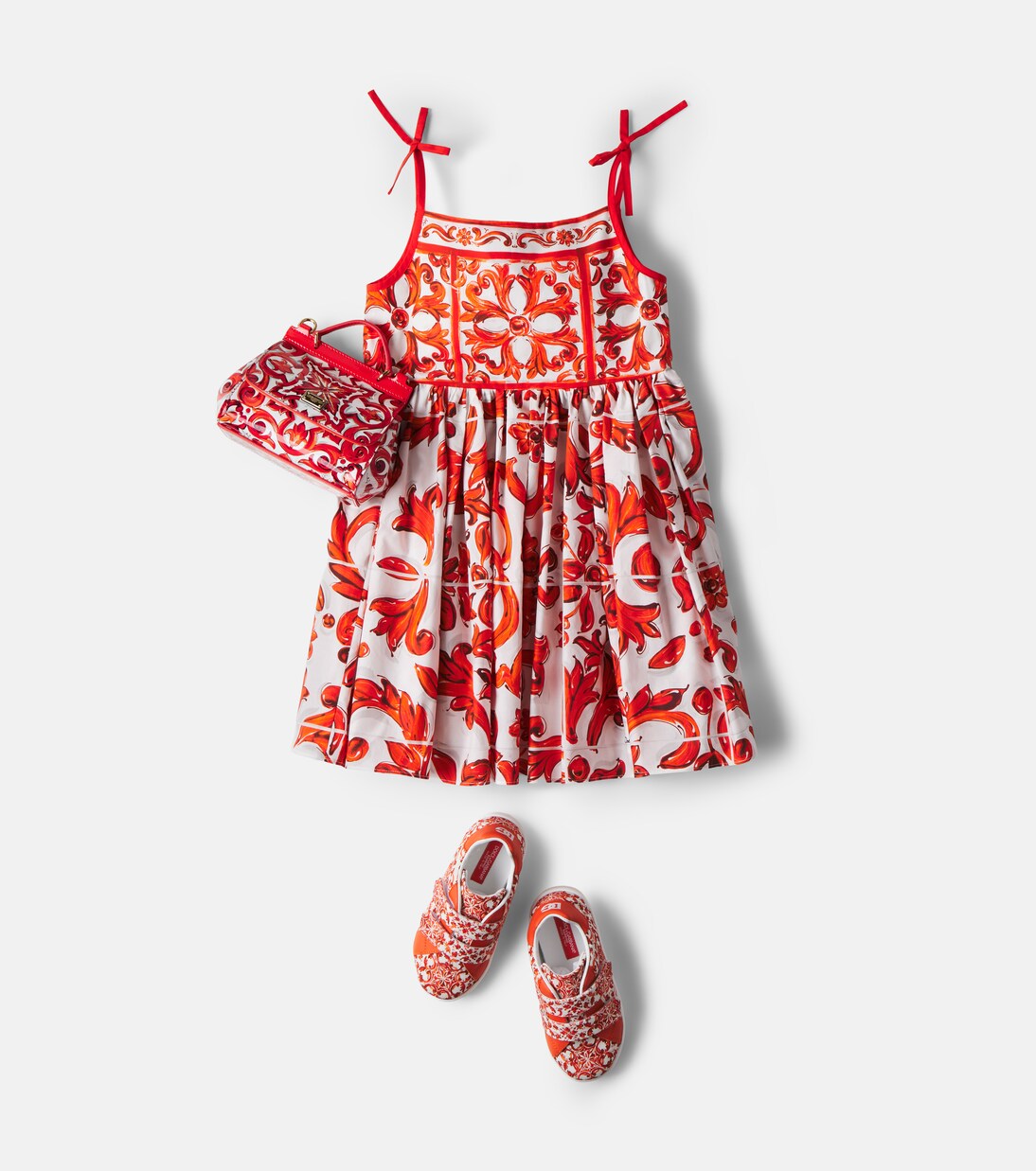 Printed cotton dress | Dolce&Gabbana Kids