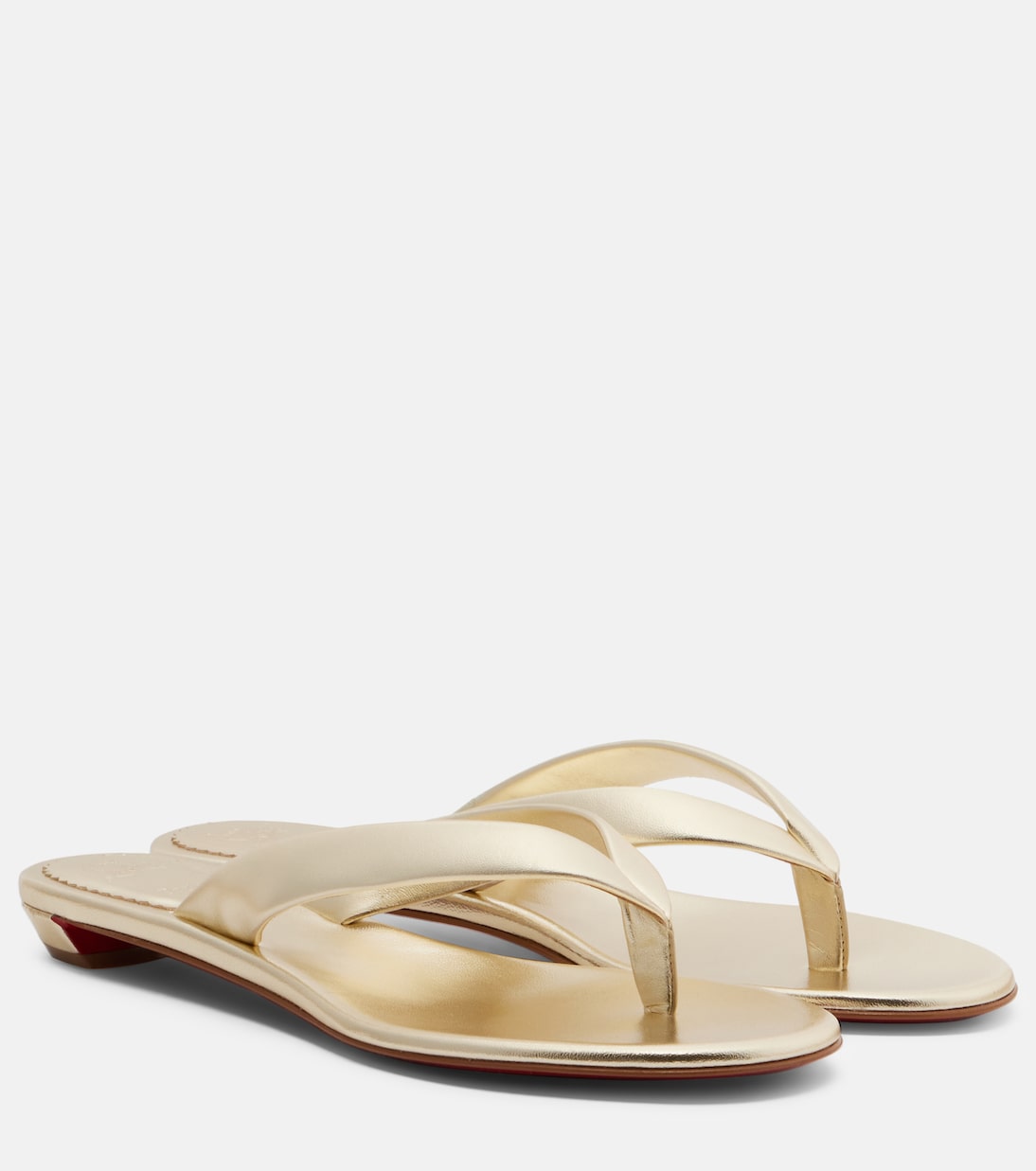 Miss Z金属感皮革夹趾凉鞋 | Christian Louboutin
