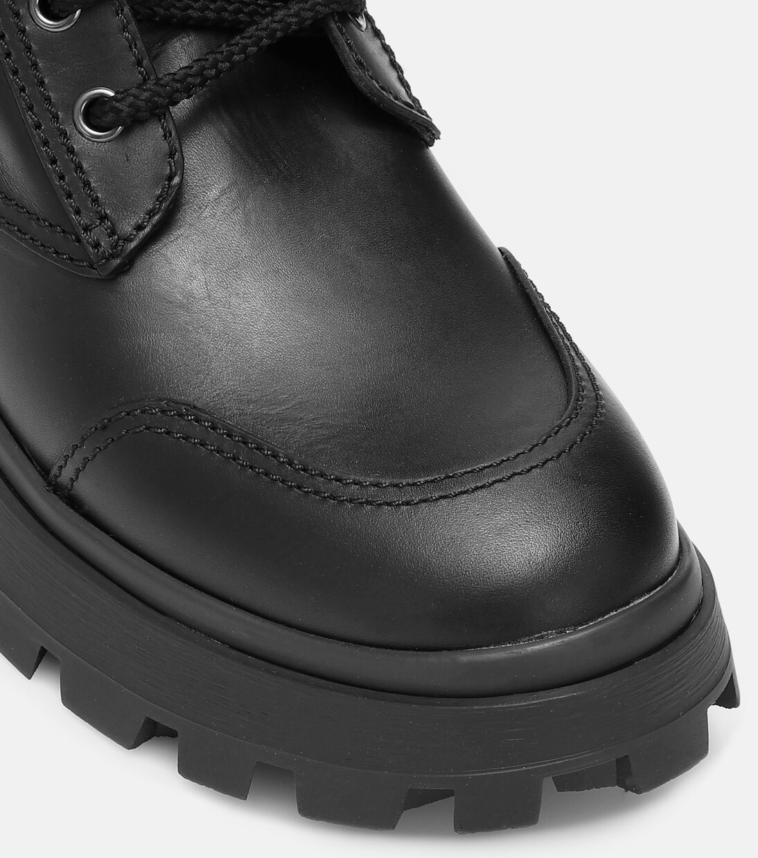 Leather combat boots | Miu Miu