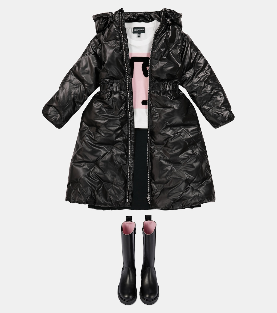 Hooded puffer coat | Emporio Armani Kids