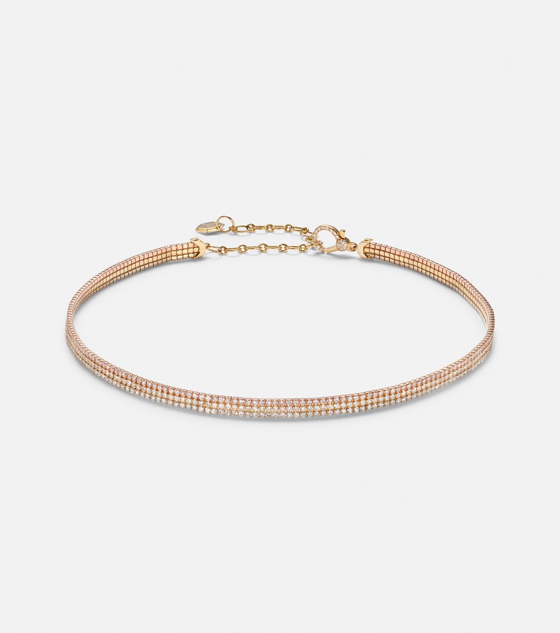 Choker aus 18kt Gelb-, Weiß- und Roségold (750/1000) mit Diamanten | Shay Jewelry