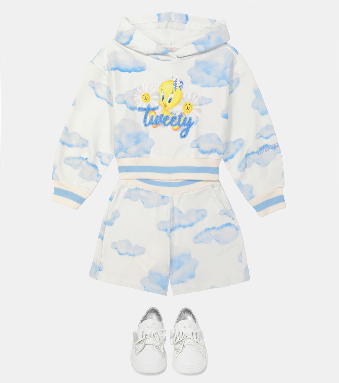 Sweat-shirt à capuche en coton mélangé | Monnalisa