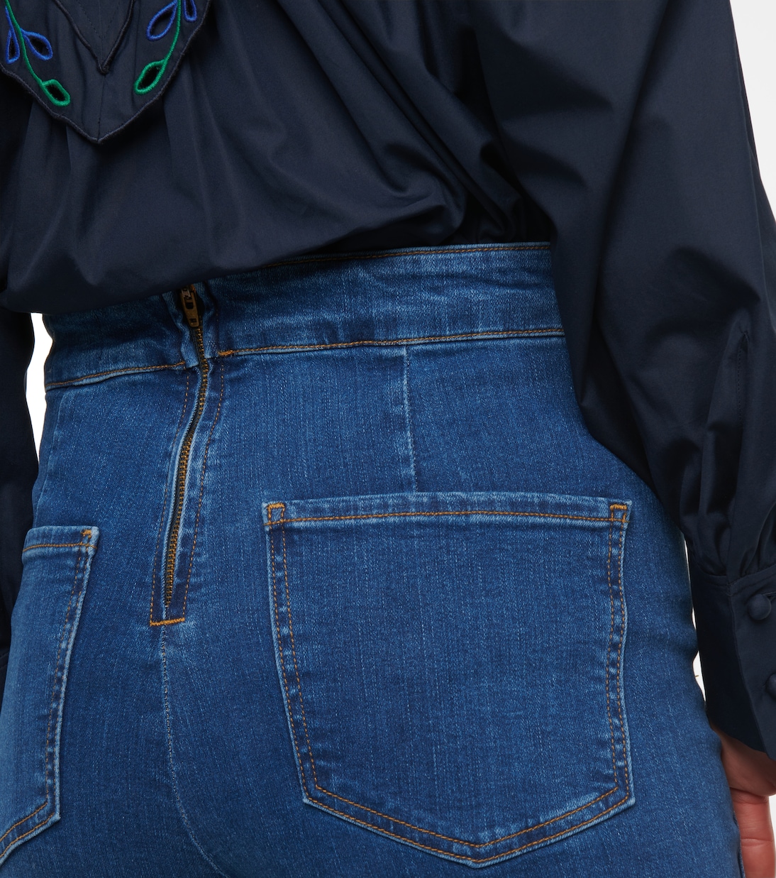 Sailor Snap high-rise wide-leg jeans | Frame