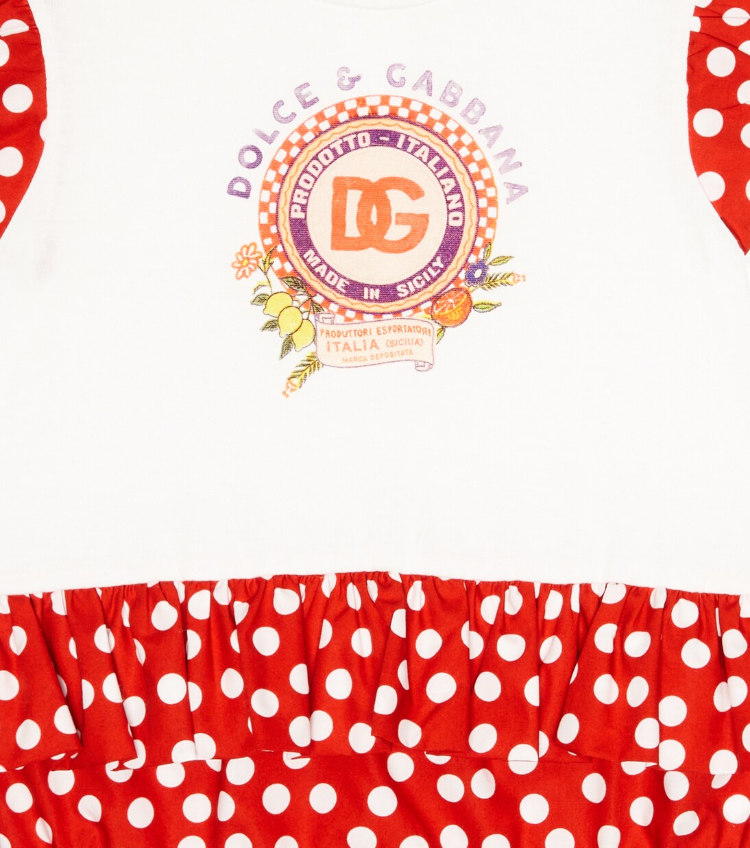 Baby Spieler aus Popeline und Jersey | Dolce&Gabbana Kids