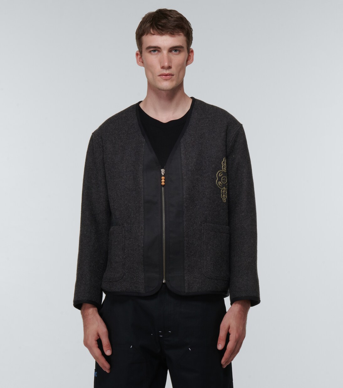 Veste brodée en laine | Adish