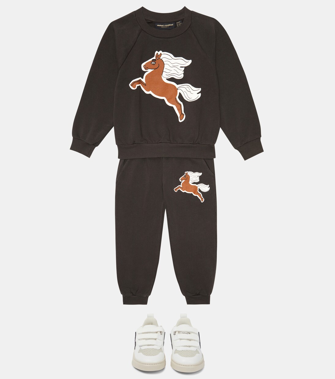 Printed cotton jersey sweatpants | Mini Rodini