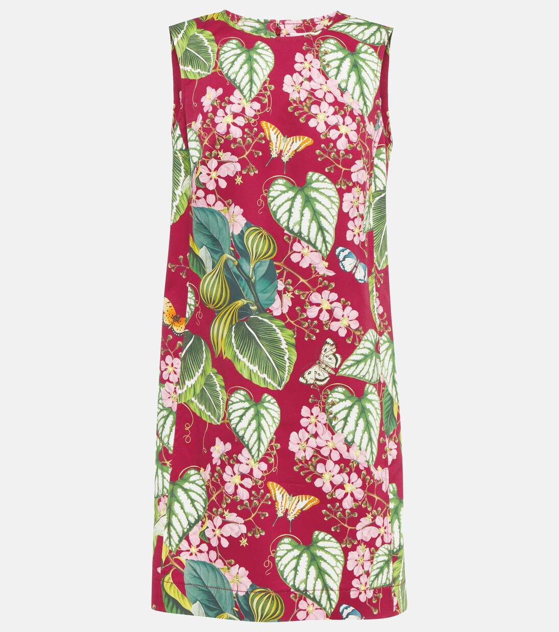 Robe en coton mélangé à fleurs | Oscar de la Renta