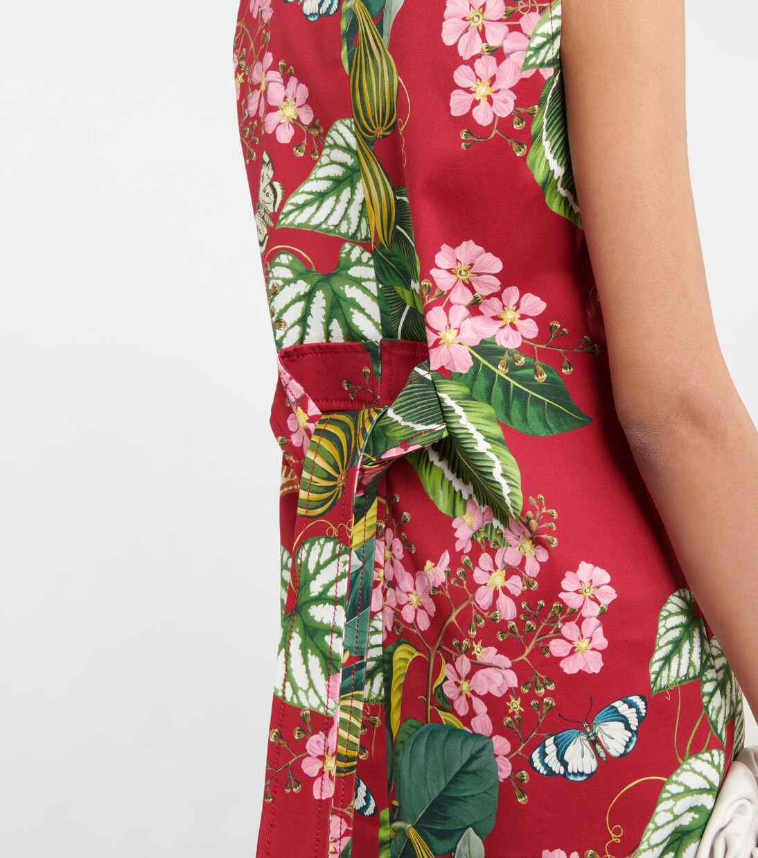 Robe en coton mélangé à fleurs | Oscar de la Renta