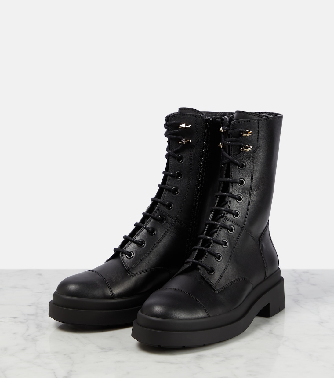 Nari leather mid-calf boots | Jimmy Choo