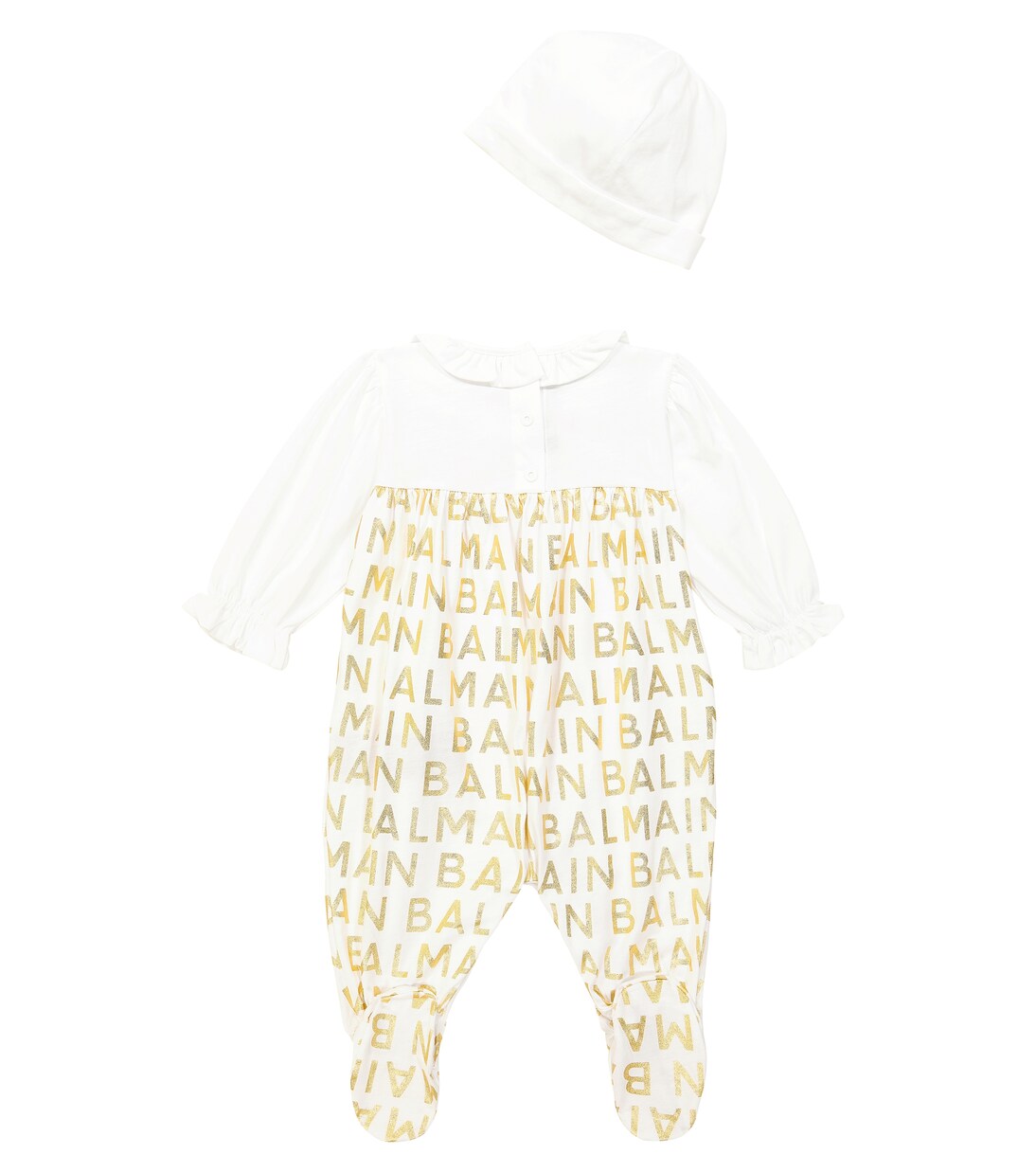 Baby - Tutina e berretto in cotone | Balmain Kids