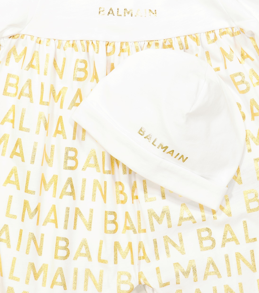 Baby - Tutina e berretto in cotone | Balmain Kids