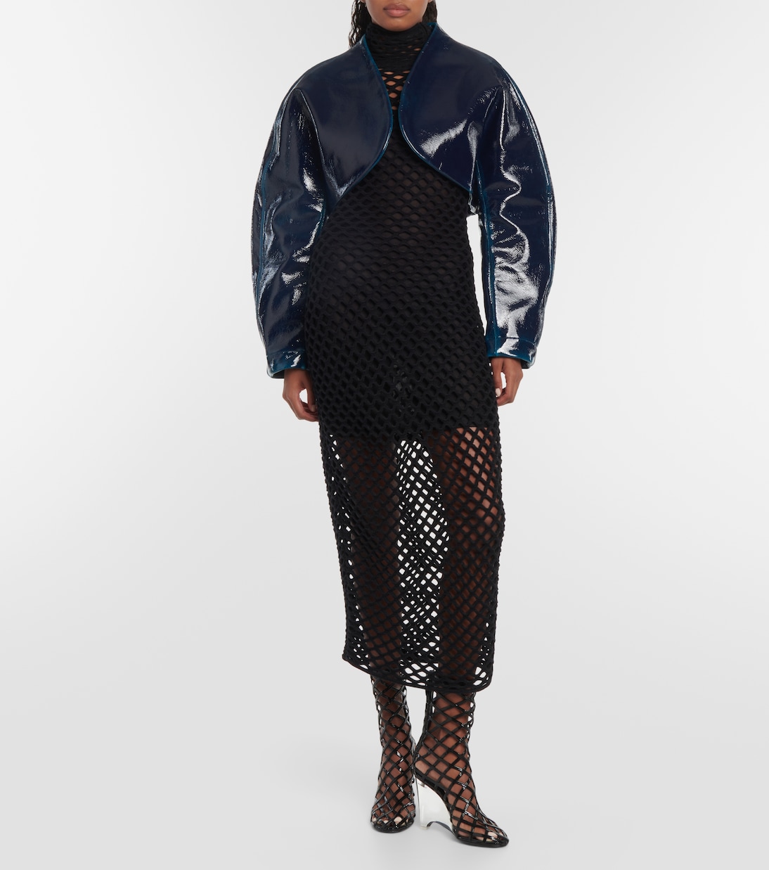 Coated wool cropped jacket | Alaïa