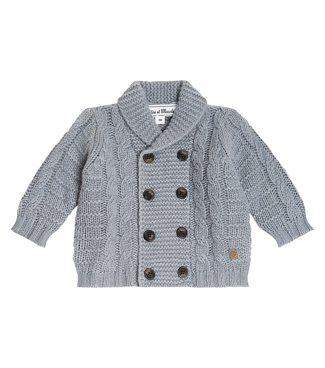 Baby cable-knit wool cardigan | Tartine et Chocolat