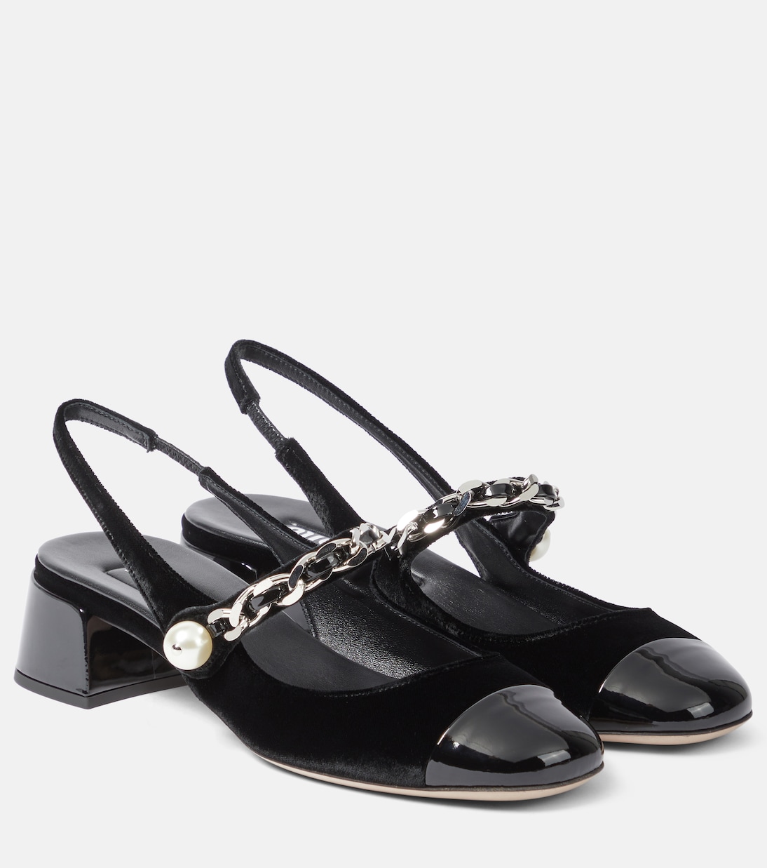 Pumps slingback in velluto | Miu Miu