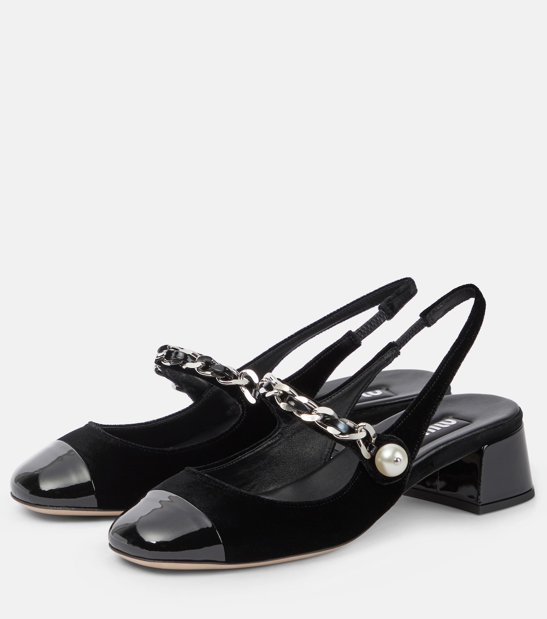 Pumps slingback in velluto | Miu Miu