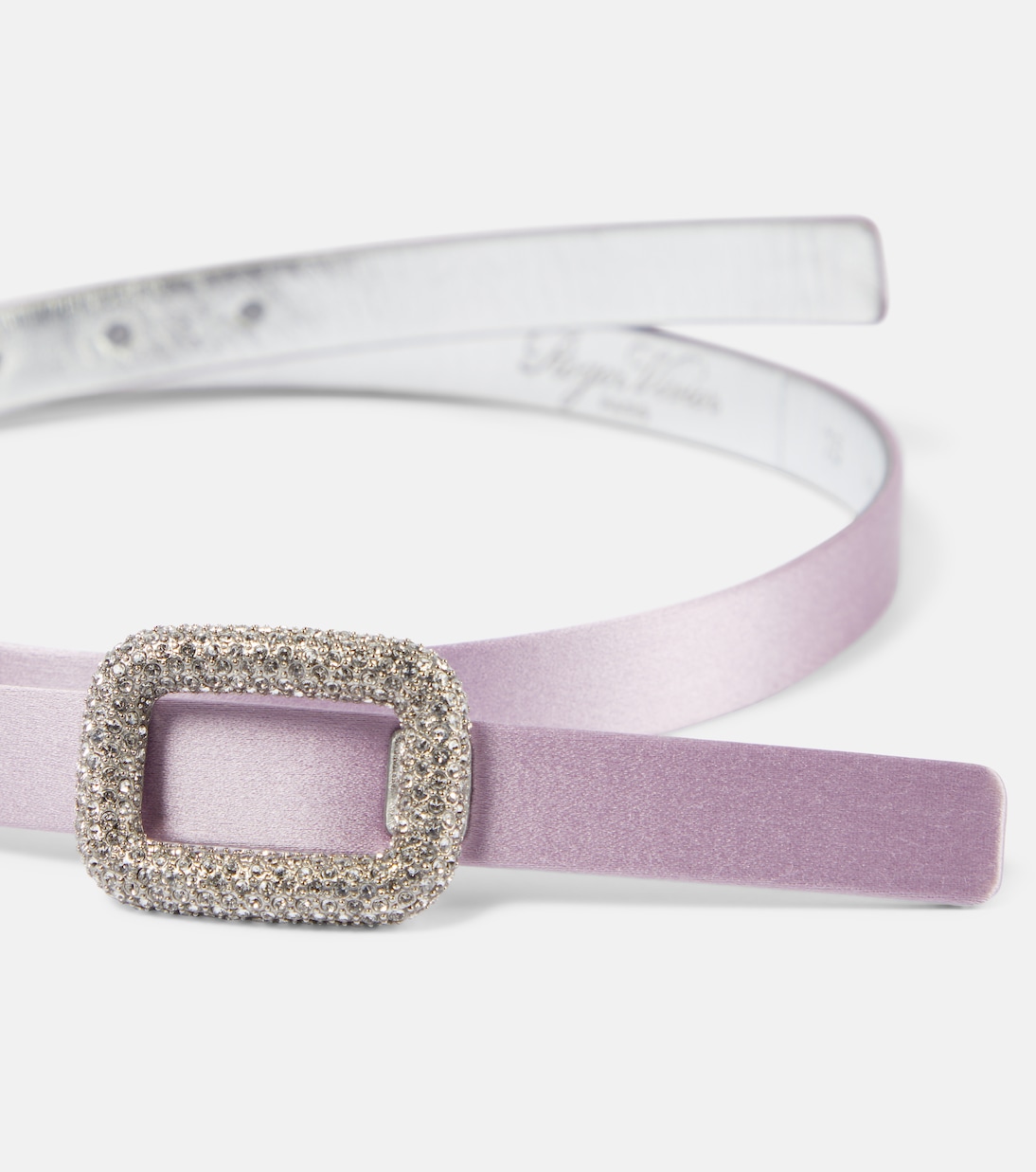 Viv' Choc embellished satin belt | Roger Vivier