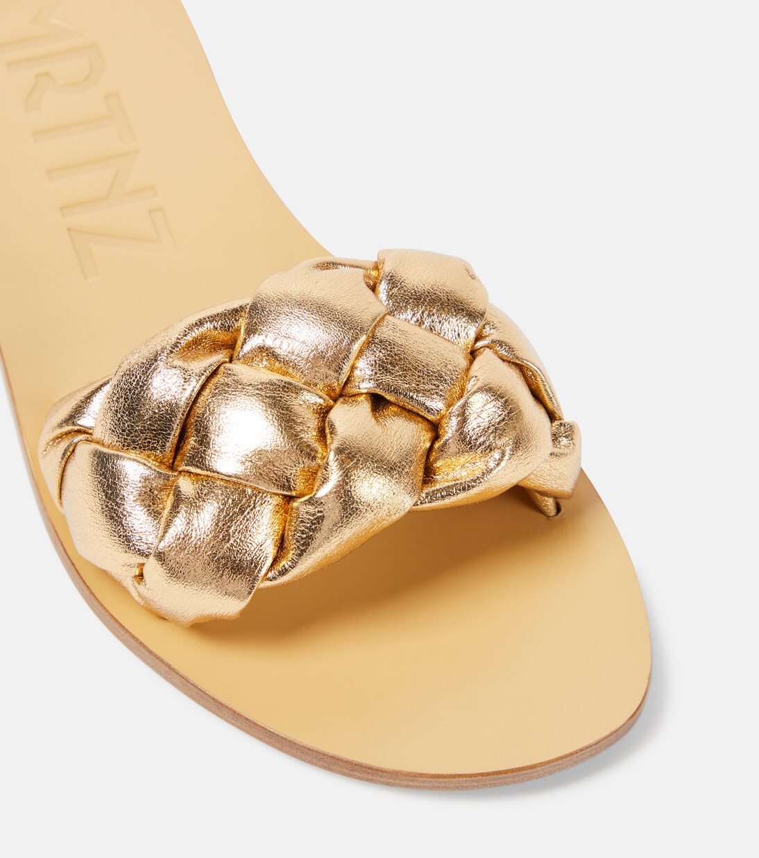 Pelota braided leather slides | Souliers Martinez