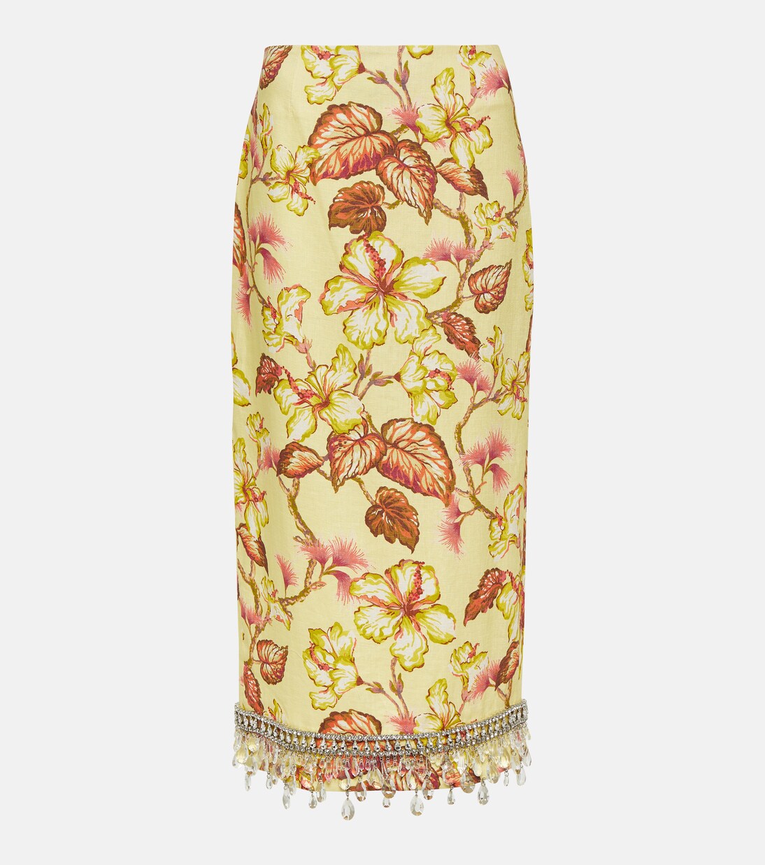 Verzierter Midirock Matchmaker aus Leinen | Zimmermann