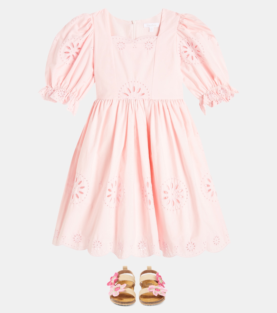 Sandales en daim à fleurs | PèPè