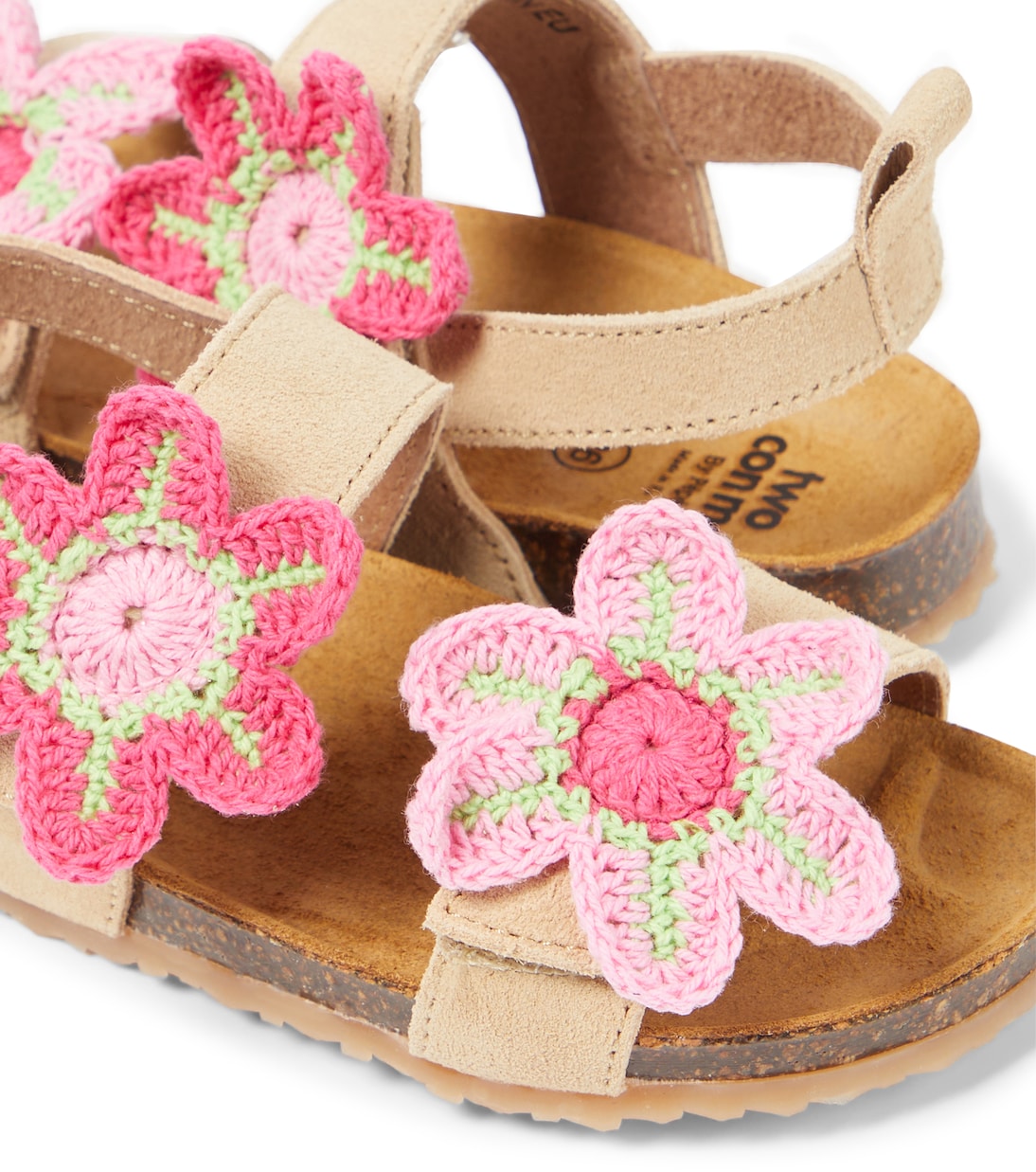 Sandales en daim à fleurs | PèPè