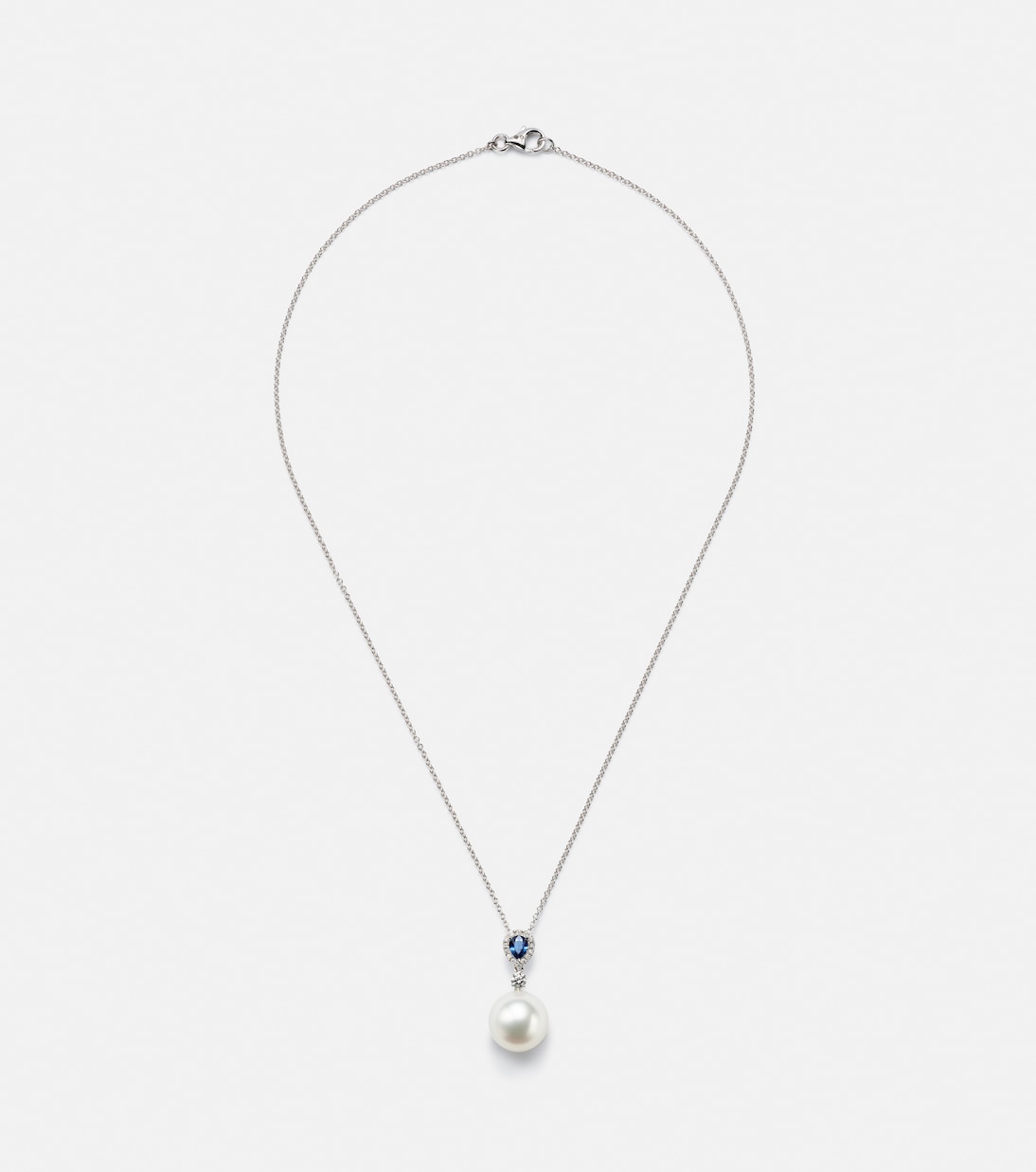 Romance 18kt white gold necklace with sapphires and gemstones | Bucherer Fine Jewellery