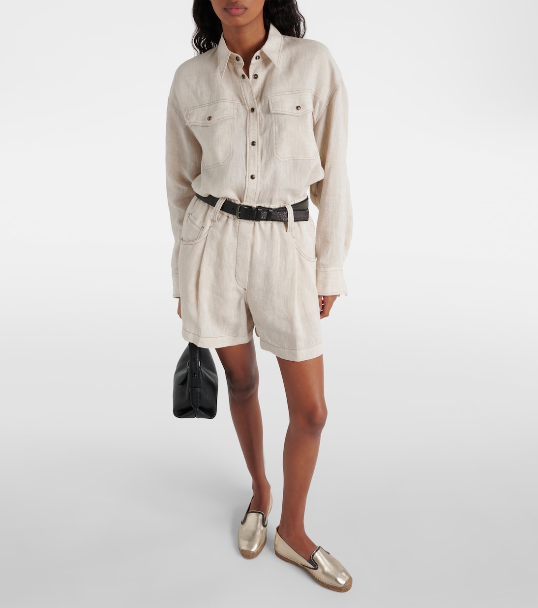 Oversized linen shirt | Brunello Cucinelli