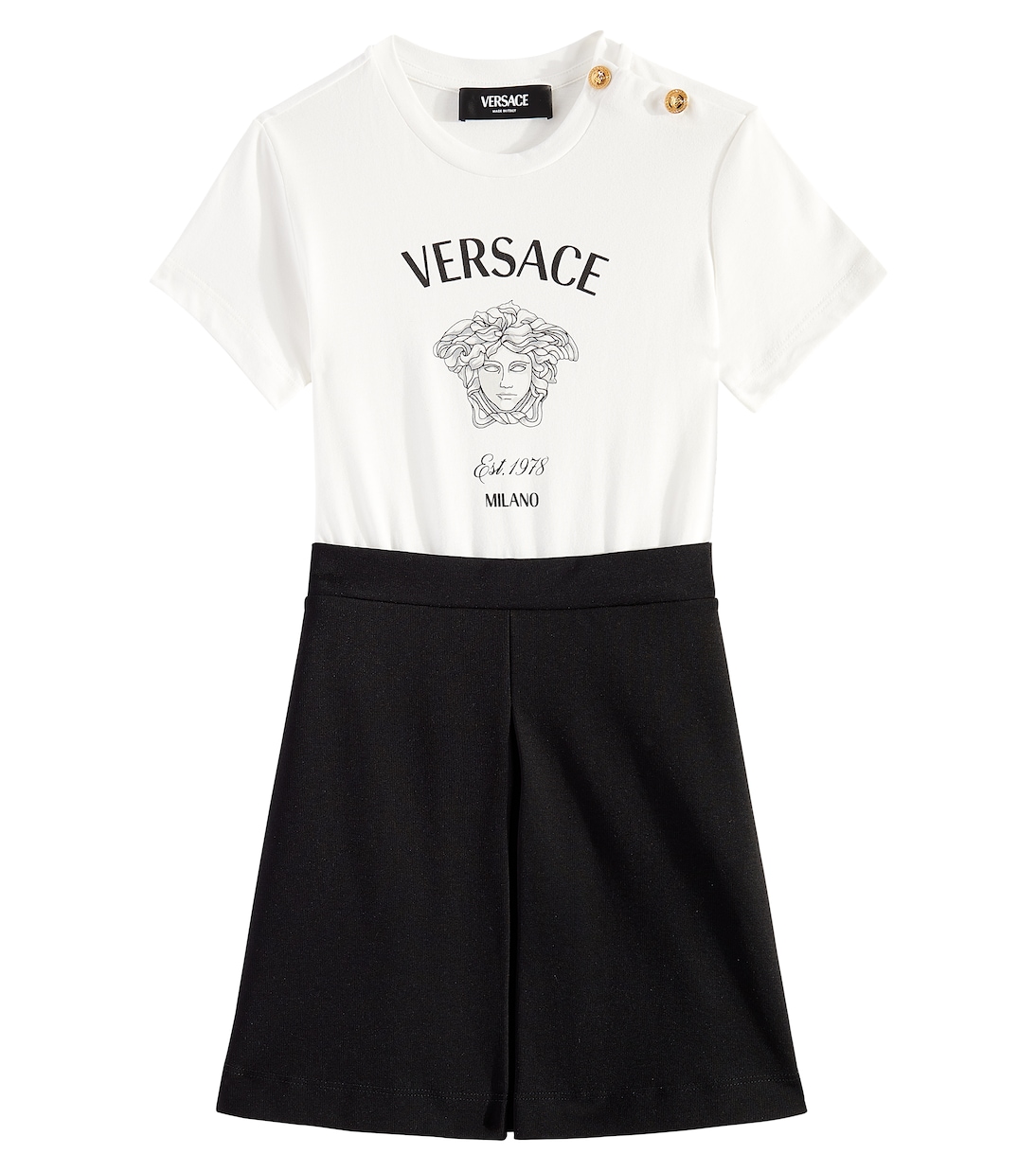 Medusa Milano cotton jersey dress | Versace Kids