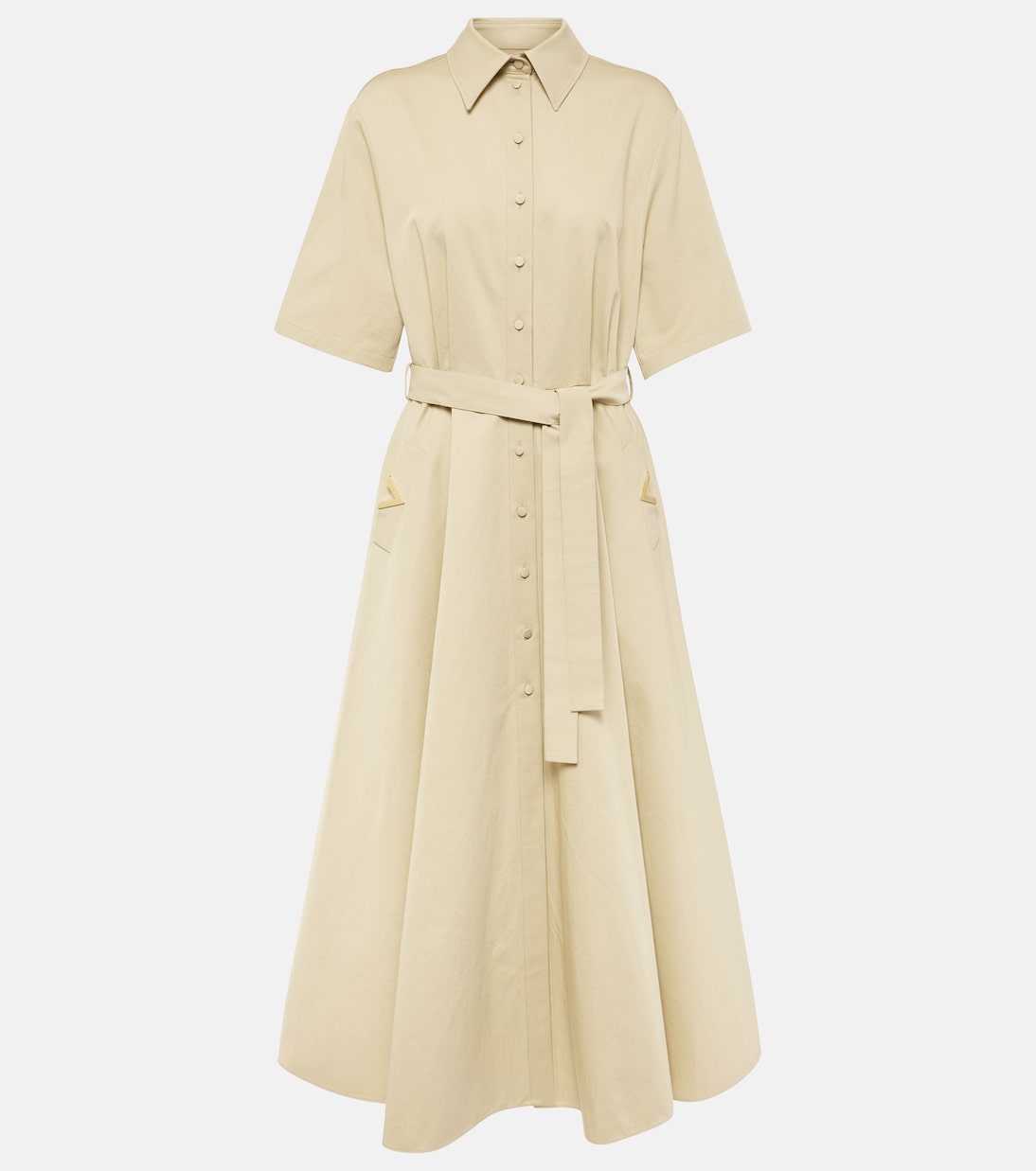 VGold cotton and linen shirt dress | Valentino
