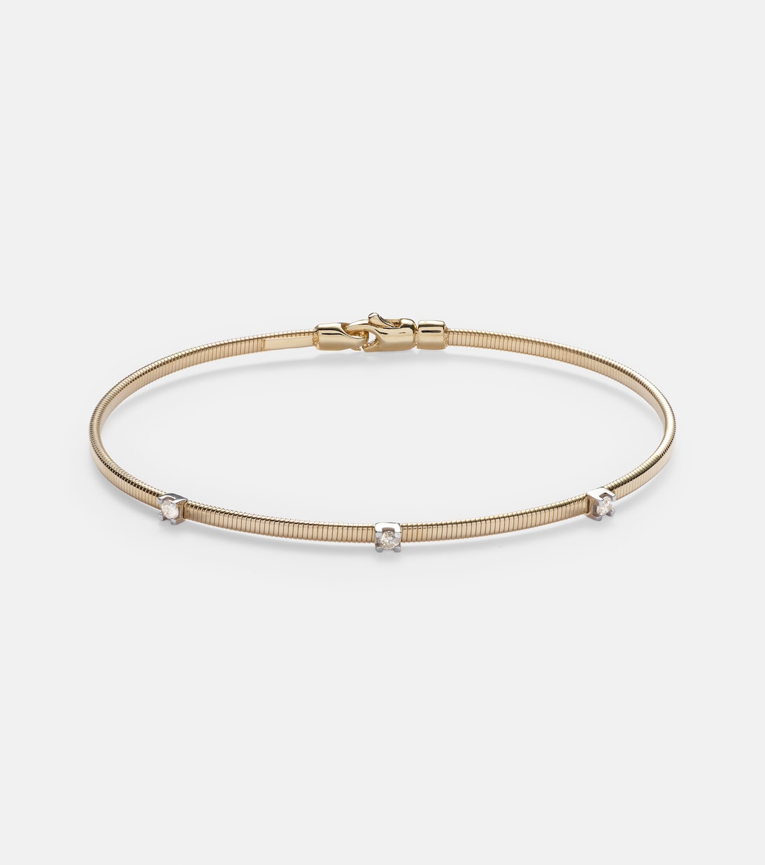 Armband Liquid Gold aus 14kt Gelbgold mit Diamanten | Stone and Strand