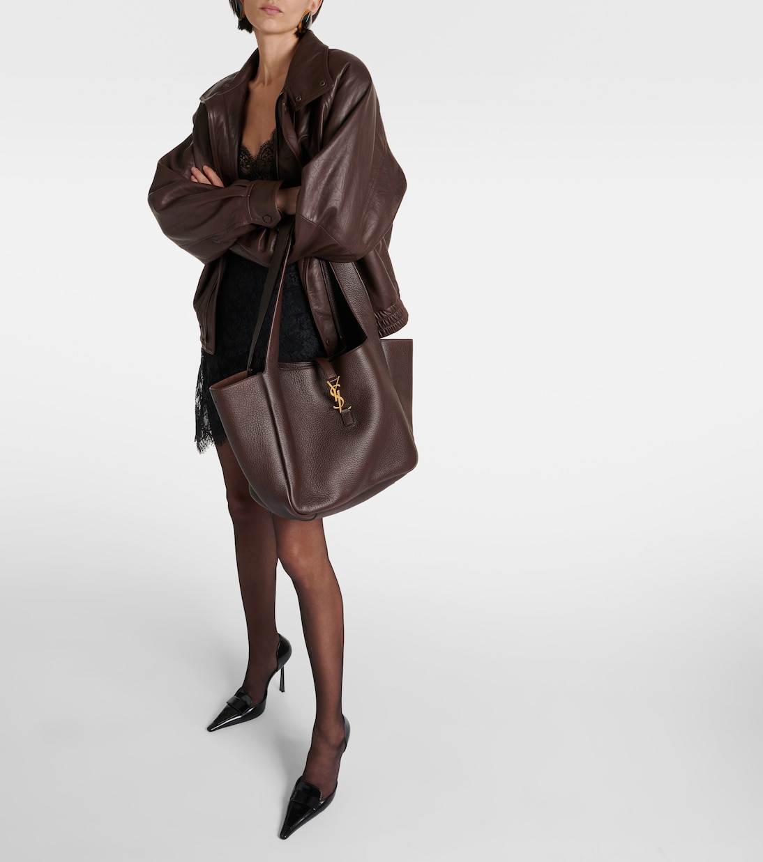 Le 5 à 7 Bea Large leather shopper | Saint Laurent