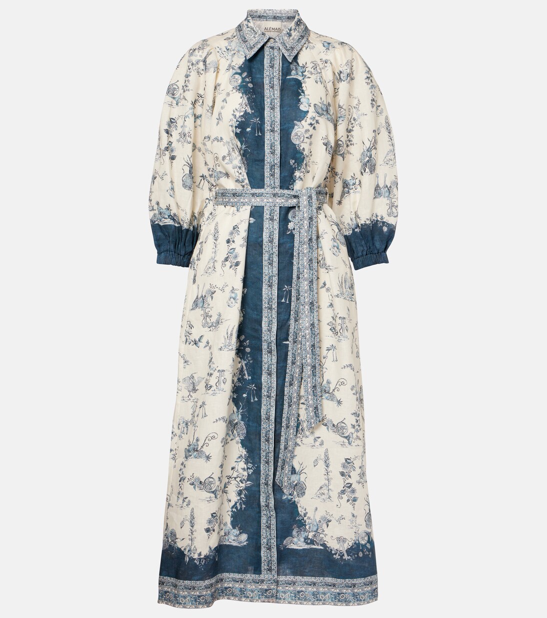 Robe chemise midi Casa imprimée | Alémais