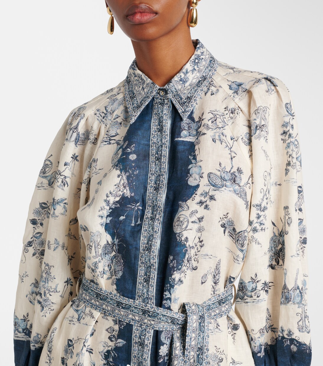 Robe chemise midi Casa imprimée | Alémais