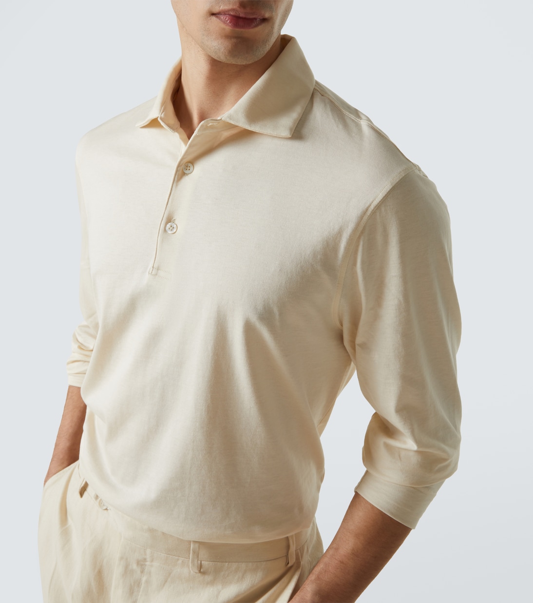 Cotton and silk polo sweater | Lardini