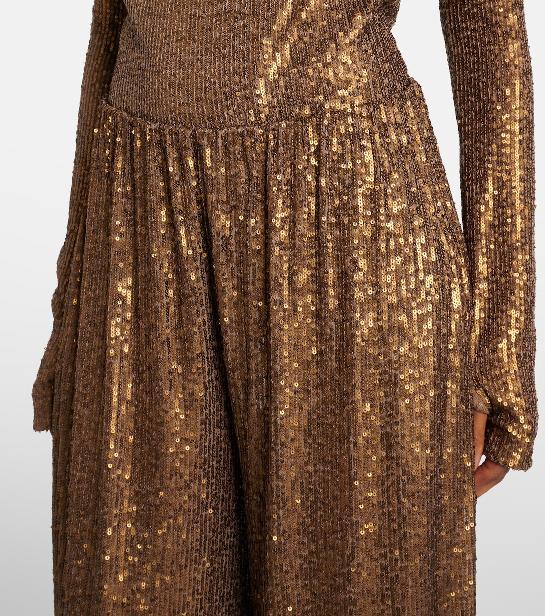 Palazzo-Hose Boyfriend Elephant mit Pailletten | Norma Kamali