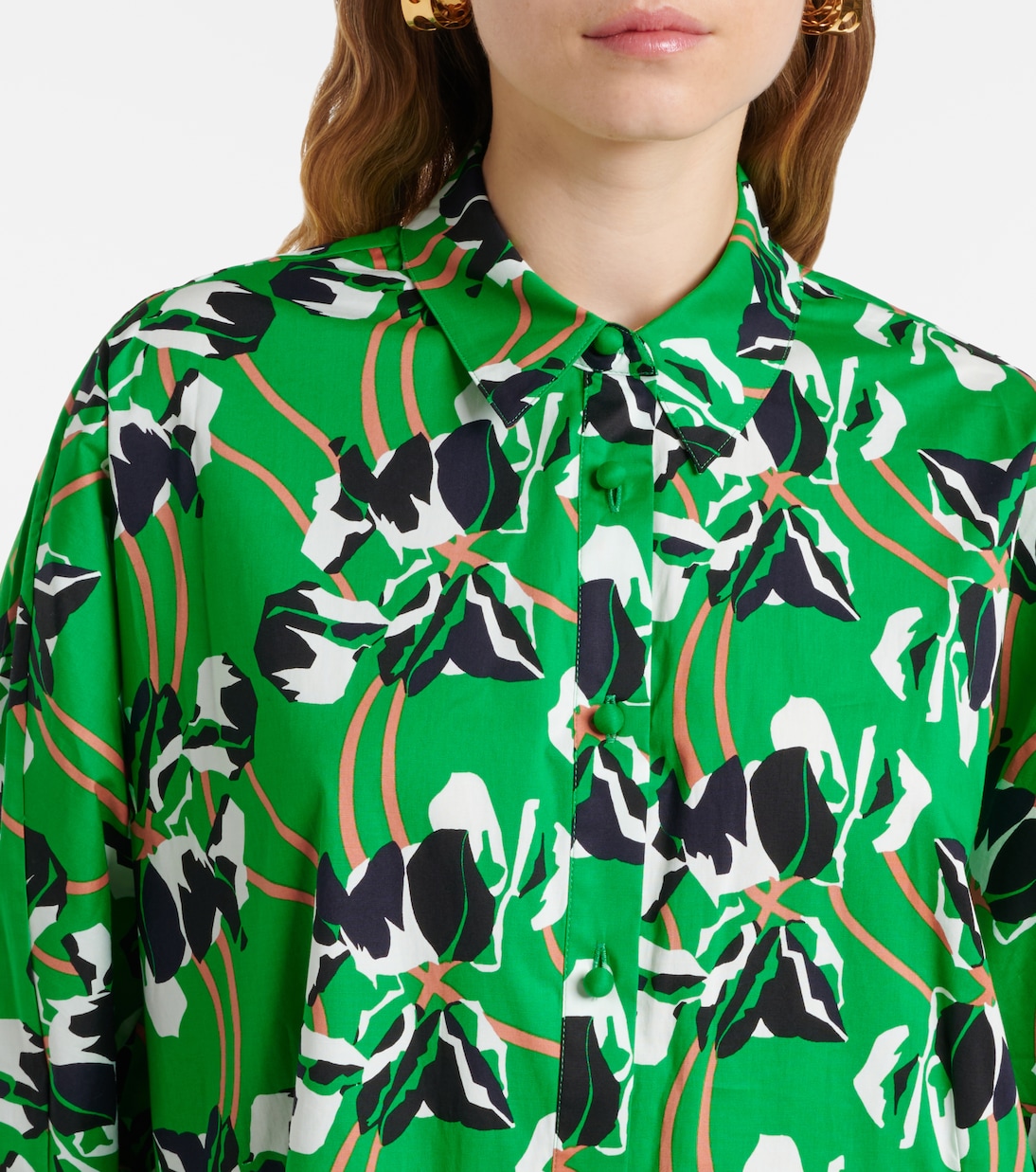 Caleb printed cotton blouse | Diane von Furstenberg