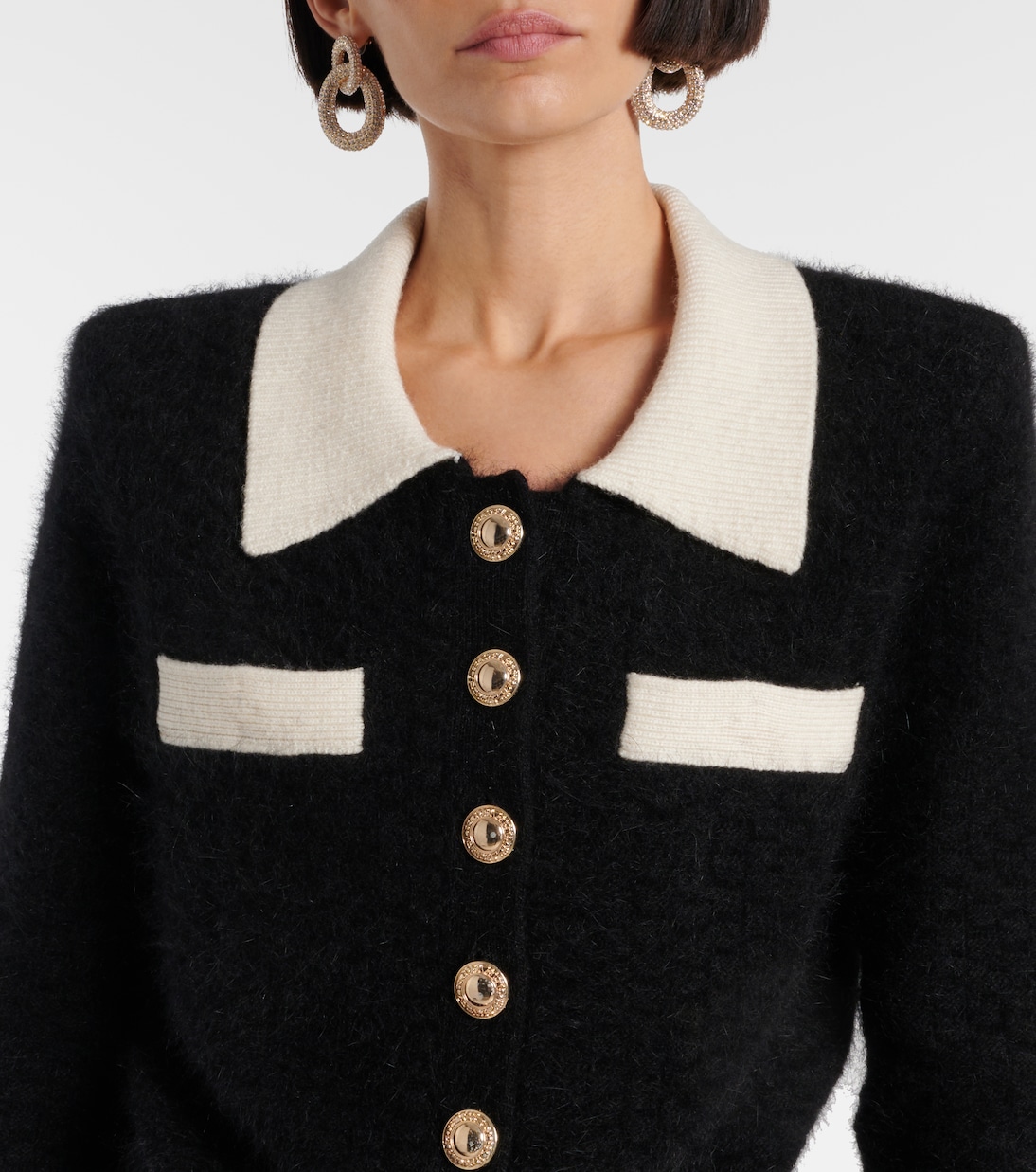 Cropped-Cardigan aus Strick | Self-Portrait