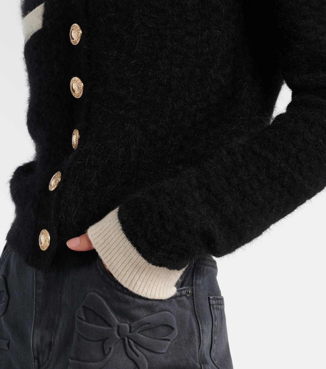 Cropped-Cardigan aus Strick | Self-Portrait