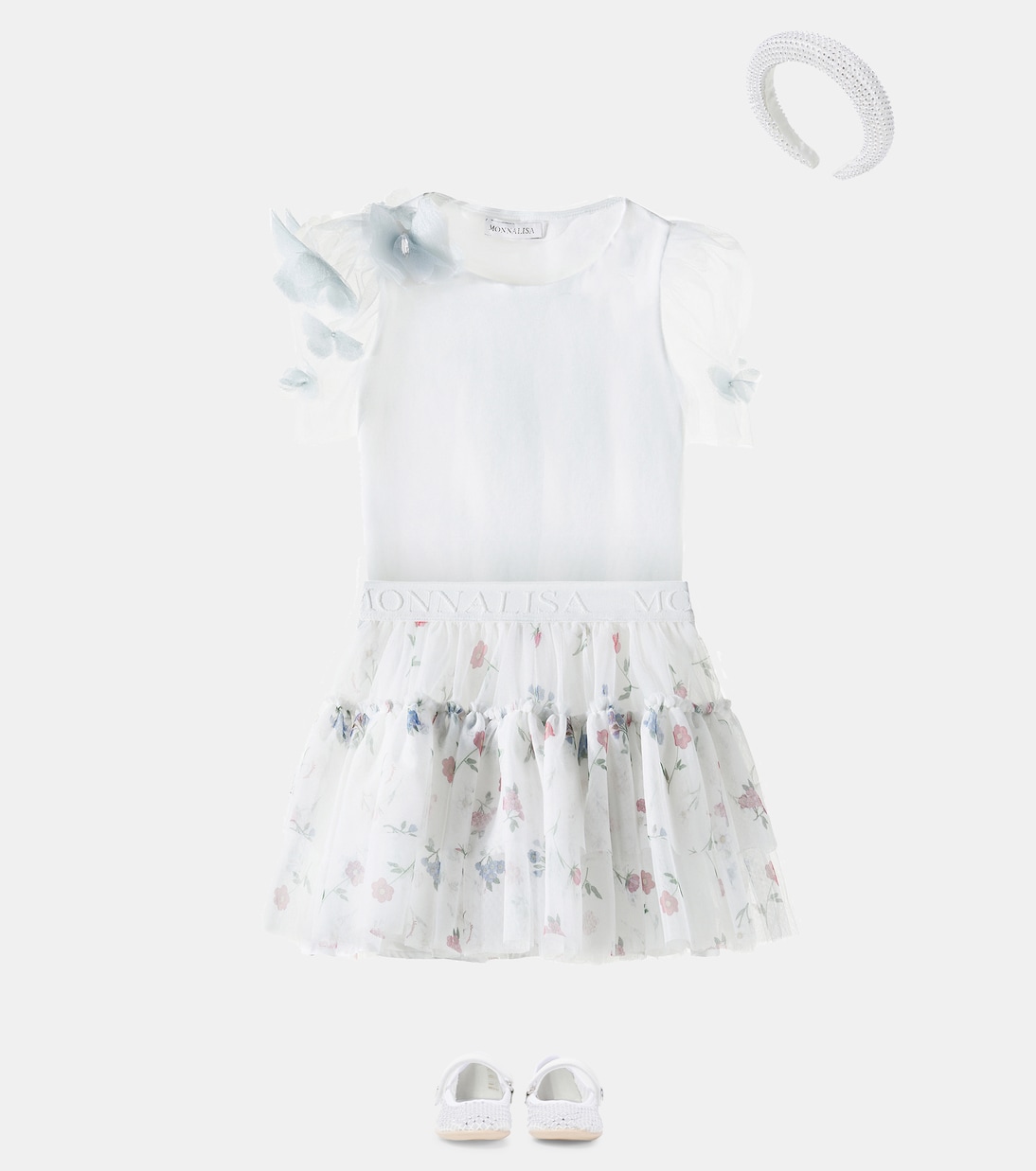 Floral tulle skirt | Monnalisa
