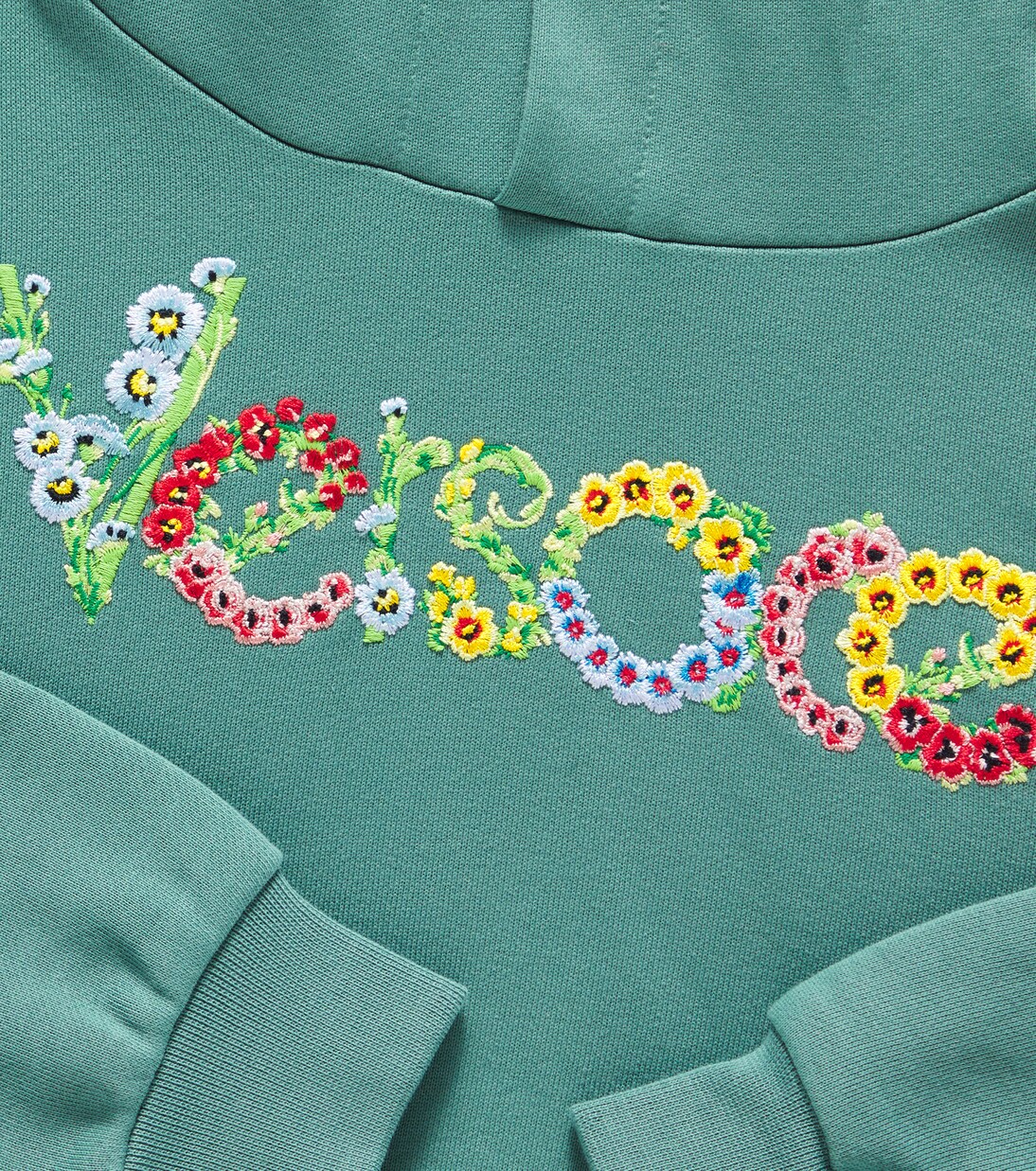 Logo cotton jersey hoodie | Versace Kids