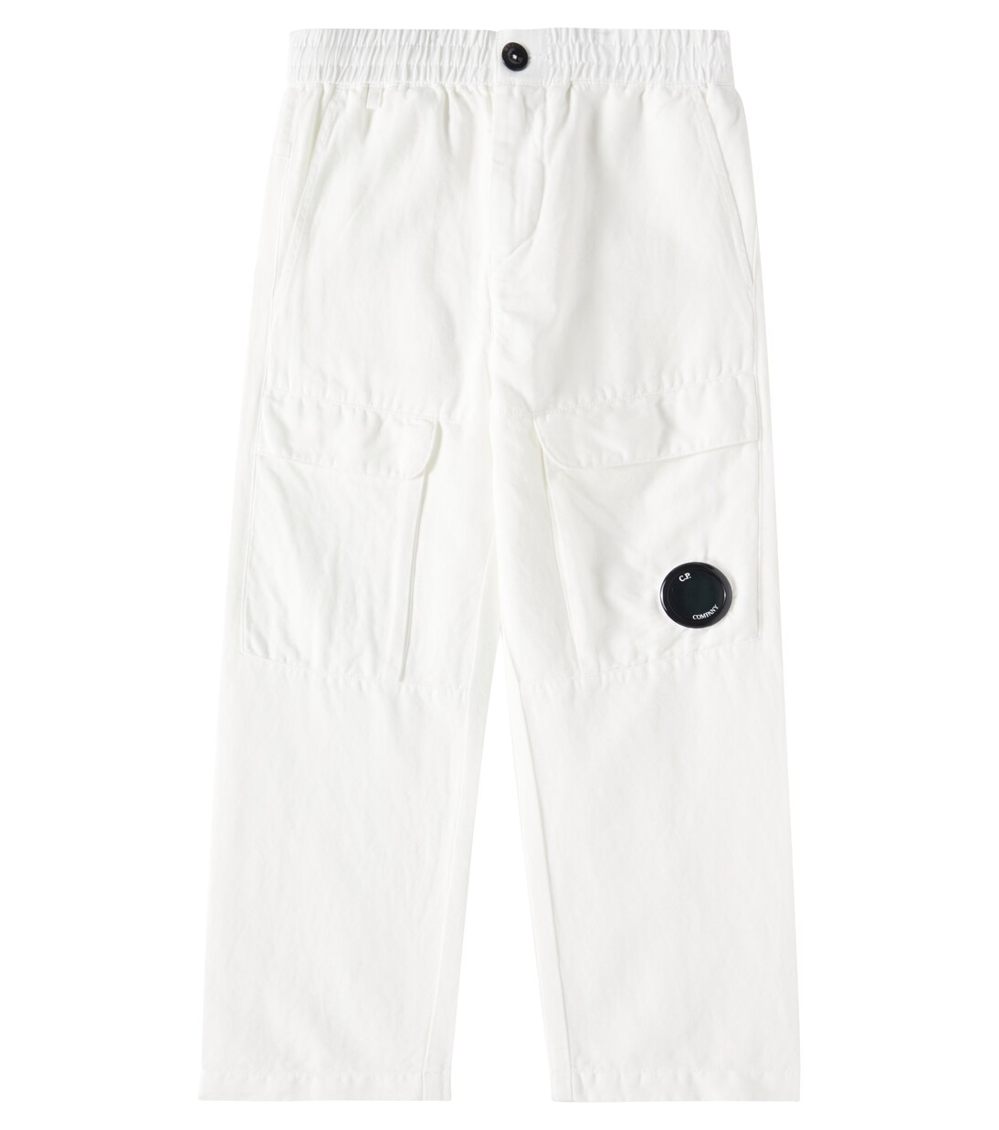 Linen and cotton gauze straight pants | C.P. Company Kids